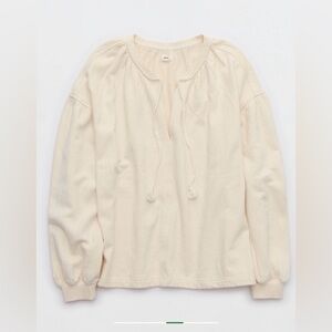 Aerie Women’s Easy StreetSweatshirt Natural Color Size S